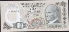 6.Emisyon 2.Tertip 100 Lira I16 450280 Çilaltı Çil