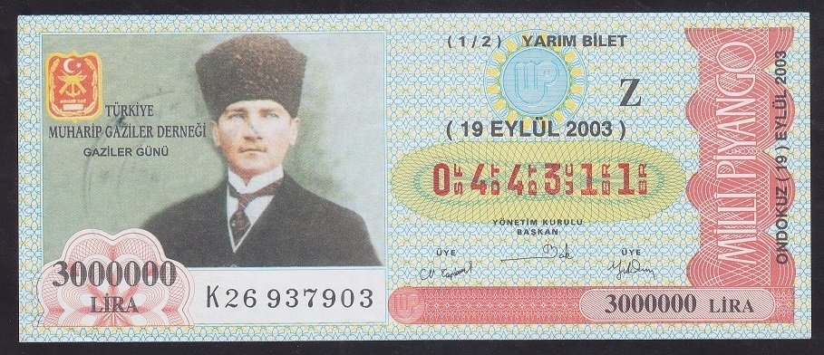 2003 19 EYLÜL YARIM BİLET