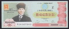 2003 19 EYLÜL YARIM BİLET