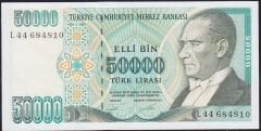 7.Emisyon 2.Tertip 50000 Lira L44 684810 Çilaltı
