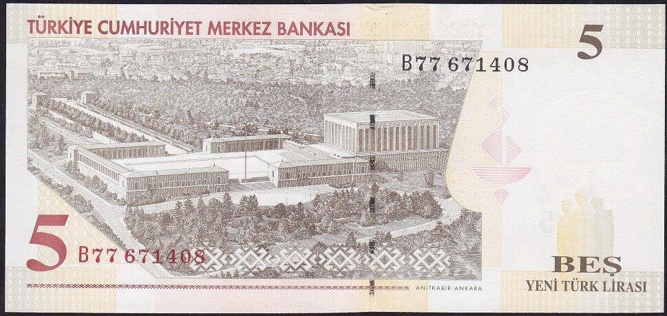 8.Emisyon 5 YTL B77 671408 Çil