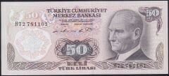 6.Emisyon 1.Tertip 50 Lira H72 781101 Çil