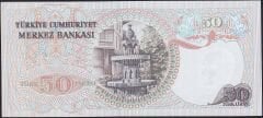 6.Emisyon 1.Tertip 50 Lira H72 781101 Çil