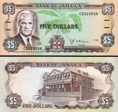 Jamaika 5 Dolar 1991 Çil Pick 70d