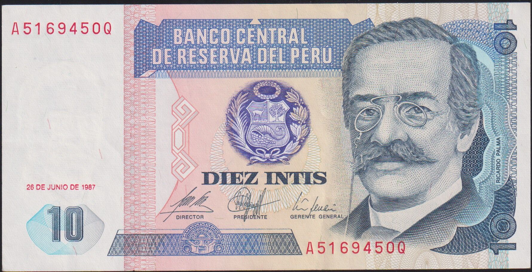 Peru 10 Intis 1987 Çilaltı
