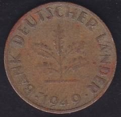 Almanya 10 Pfennig 1949 D Lander