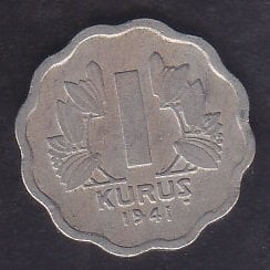 1941 Yılı 1 Kuruş Çok Temiz