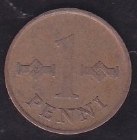 Finlandiya 1 Penni 1968