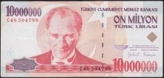 7.Emisyon 10 000 000 Lira C48 504799 Çok Temiz
