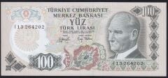 6.Emisyon 2.Tertip 100 Lira I13 264XXX Çil
