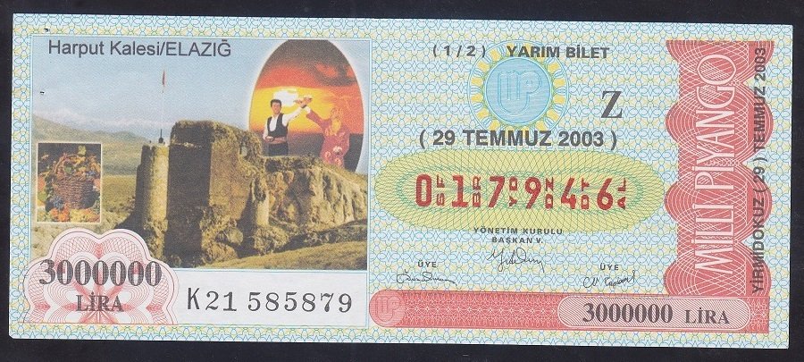2003 29 TEMMUZ YARIM BİLET