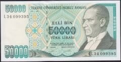7.Emisyon 2.Tertip 50000 Lira L34 099395 Çil
