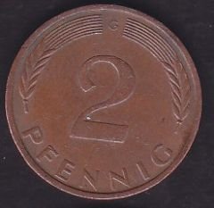 Almanya 2 Pfennig 1972 G