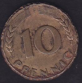 Almanya 10 Pfennig 1950 F