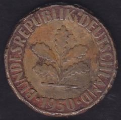 Almanya 10 Pfennig 1950 F