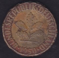 Almanya 10 Pfennig 1950 F