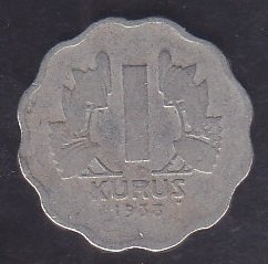 1938 Yılı 1 Kuruş Çok Temiz