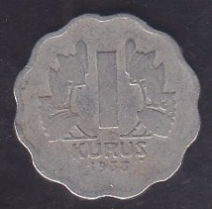 1938 Yılı 1 Kuruş Çok Temiz