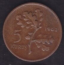 1963 Yılı 5 Kuruş