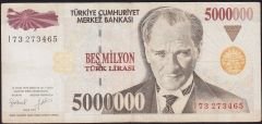 7.Emisyon 5 000 000 Lira I73 273465 Çok Temiz