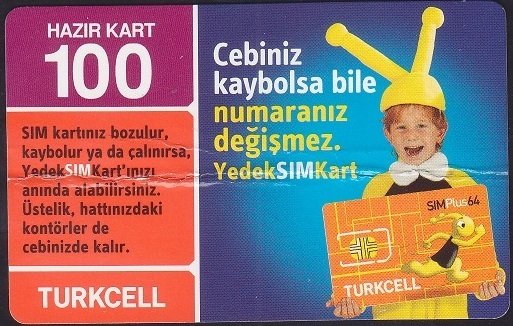 TURKCELL HAZIR KART 100 KONTÖR - SKT 2010