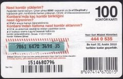 TURKCELL HAZIR KART 100 KONTÖR - SKT 2010