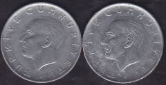 1972 Yılı 1 Lira (Ters Düz Takım)
