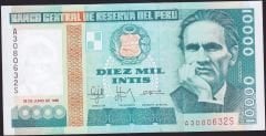 Peru 10000 Intis 1988 Çilaltı Çil