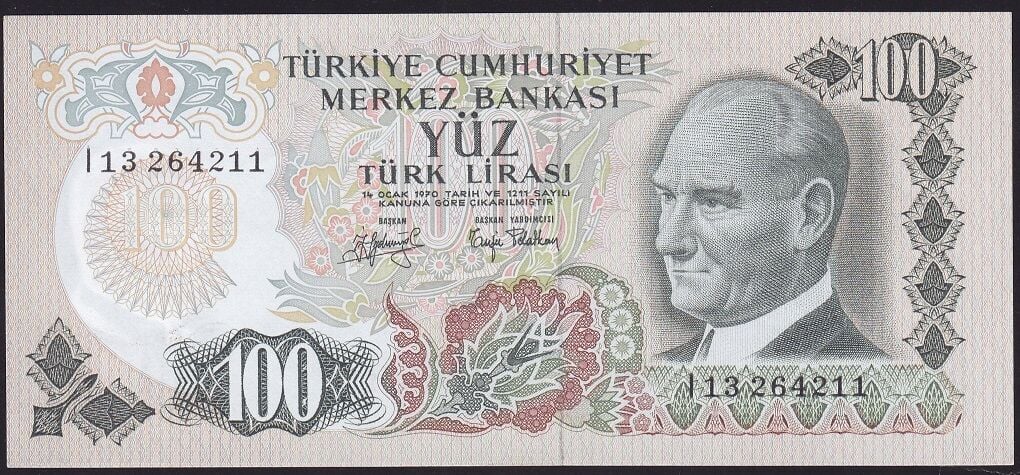 6.Emisyon 2.Tertip 100 Lira I13 264211 Çilaltı Çil
