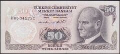 6.Emisyon 1.Tertip 50 Lira H65 341252 Çil