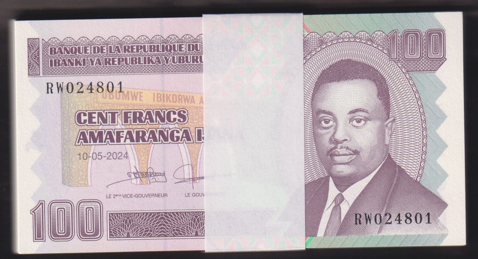 Burundi 100 Frank 2024 Deste (1 00 Adet ) Çil