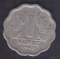 1942 Yılı 1 Kuruş Çok Temiz