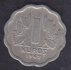 1942 Yılı 1 Kuruş Çok Temiz