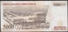 7.Emisyon 5 000 000 Lira F18 224107 Çok Temiz+