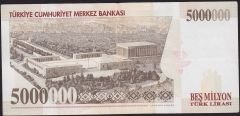 7.Emisyon 5 000 000 Lira I69 947089 Çok Çok Temiz+