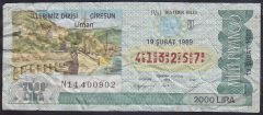 1989 19 ŞUBAT ÇEYREK BİLET U SERİSİ
