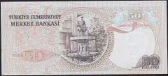 6.Emisyon 1.Tertip 50 Lira H64 698487 Çok Çok Temiz+