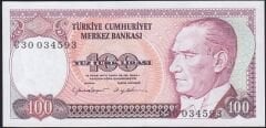7.Emisyon 2.Tertip 100 Lira C30 034593 Çil
