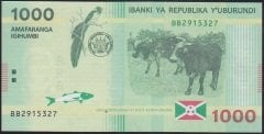 Burundi 1000 Frank 2015 Çil Pick 51