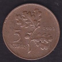 1965 Yılı 5 Kuruş