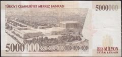 7.Emisyon 5 000 000 Lira F17 019187 Çok Temiz+