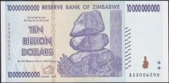 Zimbabwe 10 Milyar (10 000 000 000 ) Dolar 2008 ÇİLALTI ÇİL Pick 85