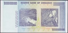 Zimbabwe 10 Milyar (10 000 000 000 ) Dolar 2008 ÇİLALTI ÇİL Pick 85