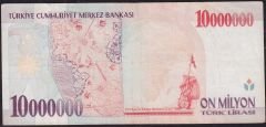 7.Emisyon 10 000 000 Lira C44 732511 Çok Temiz