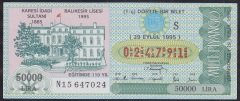 1995 29 EYLÜL ÇEYREK BİLET S SERİSİ