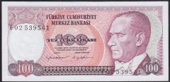 7.EMİSYON 2.TERTİP 100 LİRA F02 539541 ÇİL