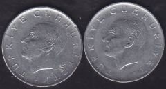 1974 Yılı 1 Lira (Ters Düz Takım)
