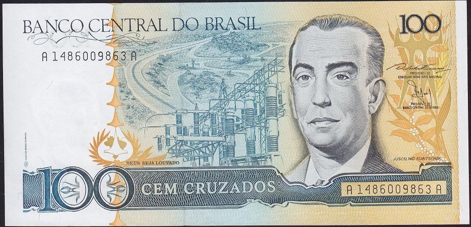 Brezilya 100 Cruzados 1986 Çil