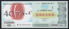 2003 9 TEMMUZ ÇEYREK BİLET