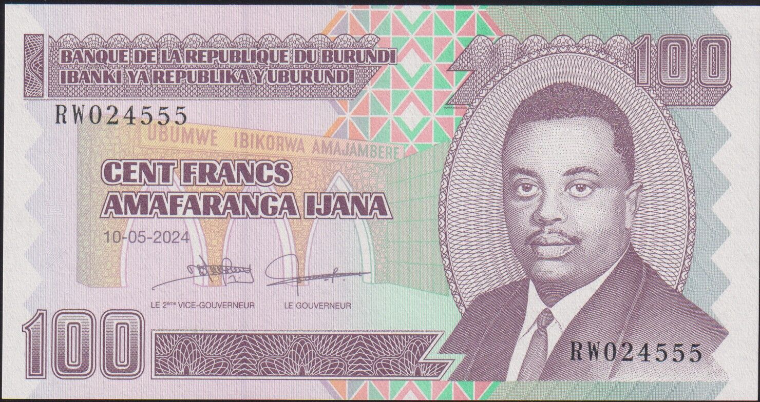Burundi 100 Frank 2024 Çil Pick 44c ( 555 )
